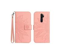 Etui FOXDOCK pour OPPO A9 2020/A5 2020 Sunflower en relief de portefeuille en cuir en relief avec support de carte compatible avec OPPO A9 2020/A5