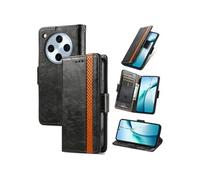 Etui FOXDOCK pour OPPO Find X8 Pro RFID Blocking Flip PU Leather Cover avec porte-cartes et Kickstand compatible avec OPPO Find X8 Pro-Noir