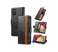 Etui FOXDOCK pour Samsung Galaxy A03S RFID Blocking Flip PU Leather Cover avec porte-cartes et Kickstand compatible avec Samsung Galaxy A03S-Noir