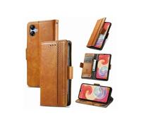 Etui FOXDOCK pour Samsung Galaxy A04E RFID Blocking Flip PU Leather Cover avec porte-cartes et Kickstand compatible avec Samsung Galaxy A04E-Kaki