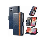 Etui FOXDOCK pour Samsung Galaxy A04E RFID Blocking Flip PU Leather Cover avec porte-cartes et Kickstand compatible avec Samsung Galaxy A04E-Bleu