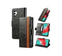 Etui FOXDOCK pour Samsung Galaxy A32 5G RFID Blocking Flip PU Leather Cover avec porte-cartes et Kickstand compatible avec Samsung Galaxy A32 5G-Noir