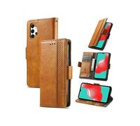 Etui FOXDOCK pour Samsung Galaxy A32 5G RFID Blocking Flip PU Leather Cover avec porte-cartes et Kickstand compatible avec Samsung Galaxy A32 5G-Kaki