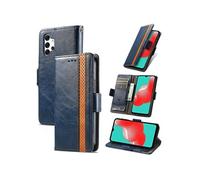 Etui FOXDOCK pour Samsung Galaxy A32 5G RFID Blocking Flip PU Leather Cover avec porte-cartes et Kickstand compatible avec Samsung Galaxy A32 5G-Bleu