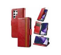 Etui FOXDOCK pour Samsung Galaxy S22 Ultra RFID Blocking Flip PU Leather Cover avec porte-cartes et Kickstand compatible avec Samsung Galaxy S22