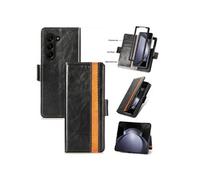 Etui FOXDOCK pour Samsung Galaxy Z Fold 5 RFID Blocking Flip PU Leather Cover avec porte-cartes et Kickstand compatible avec Samsung Galaxy Z Fold