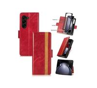 Etui FOXDOCK pour Samsung Galaxy Z Fold 5 RFID Blocking Flip PU Leather Cover avec porte-cartes et Kickstand compatible avec Samsung Galaxy Z Fold