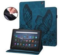 Etui pour tablette Amazon Fire HD 10 Plus (2021) Butterfly Design Premium Cuir Anti-Fall Protection Tablet Cover avec emplacements de carte et