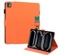 Étui FOXDOCK pour tablette iPad Pro 11 (2024) résistant aux chocs, protection intégrale, support multi-angles réglable, coque magnétique en TPU-Orange Orange G