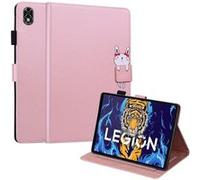 Étui FOXDOCK pour tablette Lenovo Legion Y700 résistant aux chocs, protection intégrale, support multi-angles réglable, coque magnétique en TPU-Rose Rose G