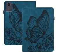Étui FOXDOCK pour tablette Lenovo Tab M11 Butterfly Design Premium Cuir Anti-Fall Protection Tablet Cover avec emplacements de carte et fonction du support-Bleu Bleu G