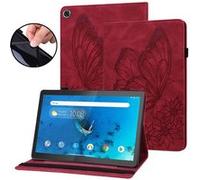 Étui FOXDOCK pour tablette Lenovo Tab M8 Butterfly Design Premium Cuir Anti-Fall Protection Tablet Cover avec emplacements de carte et fonction du support-Rouge Rouge G