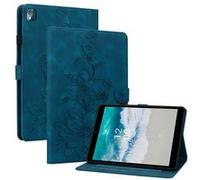 Etui FOXDOCK pour tablette Nokia T10 coque en TPU souple et durable avec support réglable, emplacements pour cartes et rainures antidérapantes-Bleu