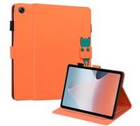 Étui FOXDOCK pour tablette OPPO Pad Air résistant aux chocs, protection intégrale, support multi-angles réglable, coque magnétique en TPU-Orange Orange