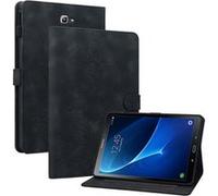Étui FOXDOCK pour tablette Samsung Galaxy Tab A 10.1 (2016) coque en TPU souple et durable avec support réglable, emplacements pour cartes et rainures antidérapantes-Noir Noir G