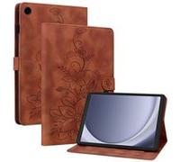 Étui FOXDOCK pour tablette Samsung Galaxy Tab A9 coque en TPU souple et durable avec support réglable, emplacements pour cartes et rainures antidérapantes-Marron Marron G