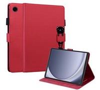 Étui FOXDOCK pour tablette Samsung Galaxy Tab A9 résistant aux chocs, protection intégrale, support multi-angles réglable, coque magnétique en TPU-Rouge Rouge G