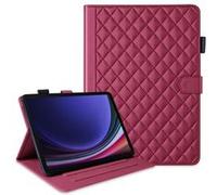 Étui FOXDOCK pour tablette Samsung Galaxy Tab S9 FE+ coque arrière flexible en TPU avec support multi angles-Rouge Rouge G