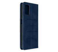 Coque et étui téléphone mobile Avizar Etui pour Samsung Galaxy A03s Simili cuir doux et soyeux Porte-cartes Support vidéo Bleu