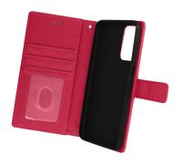 Avizar Étui porte-cartes avec support vidéo et sangle fuchsia pour Samsung Galaxy A23 5G/M13/M23