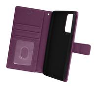 Avizar Étui porte-cartes avec support vidéo et sangle violette pour Samsung Galaxy A23 5G/M13/M23