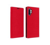 Etui Galaxy Note 10 Plus Folio Cuir Véritable Porte cartes Support Vidéo rouge