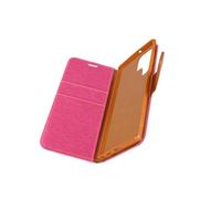 Etui Galaxy S22 Ultra Revêtement tissu avec effet denim Collection Canvas rose