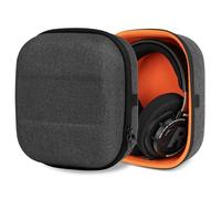 Étui Geekria pour Grands Casques Circum-Auriculaires, Coque Rigide de Protection de Remplacement avec Rangement pour câbles, compat. Sony MDR-Z1R, Denon AH-D9200 (Gris foncé)