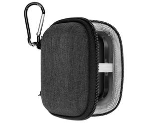 Étui Geekria Shield pour écouteurs Compatible avec JVC HA-A10T, New Marshmallow True Wireless, Housse de Voyage Rigide de Rechange avec Clip Mousqueton (Gris foncé)