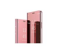 Etui Google Miroir Rose pour Google Pixel 4A - Clear View Smart Stand