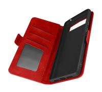 Étui Google Pixel 6 Portefeuille Support Vidéo Languette Magnétique Rouge