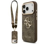 Etui Guess 4G Big 4G Classic Logo Big Strap Metal Buttons do iPhone 17 Pro br?zowy