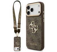 Etui Guess 4G Big 4G Classic Logo Big Strap Metal Buttons do iPhone 17 Pro Max br?zowy