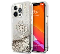 Étui Guess 4G Big Liquid Glitter pour iPhone 13 Pro Max, doré