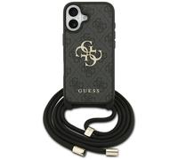 Étui Guess 4G Big Logo Cord Stap Crossbody pour iPhone 17, noir