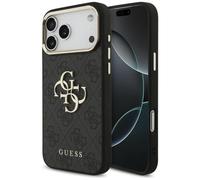Étui Guess 4G Big Logo pour iPhone 18 Pro Max / 17 Pro Max, noir et doré