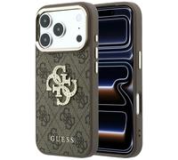 Étui Guess 4G & Big Strass Logo pour iPhone 18 Pro Max / 17 Pro Max, marron