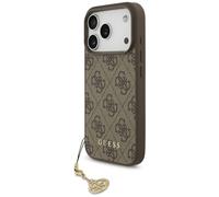 Étui Guess 4G Charms Collection MagSafe pour iPhone 17 Pro marron