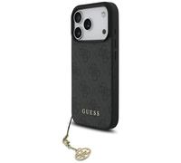 CG Mobile Coque Guess 4G Charms Collection Compatible avec MagSafe pour iPhone 17 Pro Noir