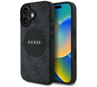 Étui Guess 4G Circle Classic Logo MagSafe pour iPhone 16 noir