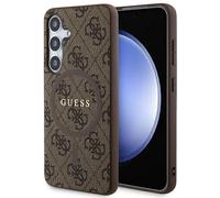 Guess Étui rigide GUHMS24SG4GFRW pour S24 S921 Marron – Collection Leather Metal Logo