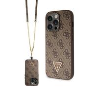 Étui Guess 4G Crossbody Metal Logo pour iPhone 14 Pro, marron