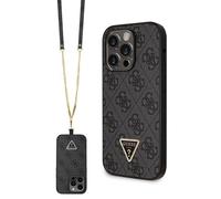 Étui Guess 4G Crossbody Metal Logo pour iPhone 14 Pro, noir