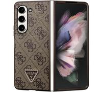 Guess Coque rigide 4G Diamond Triangle pour Samsung Galaxy Z Fold5 F946B Marron