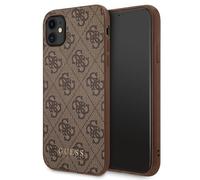 Étui Guess 4G Metal Gold Logo pour iPhone 11, marron