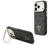 Etui Guess 4G PU Triangle Logo & Stand Camera Magsafe do iPhone 17 Pro czarny
