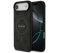 Coque Pour IPhone 17 Air Guess MagSafe En Cuir Synthétique Gris Logo Doré