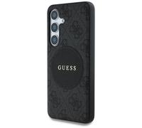 Étui Guess 4G Round Patch Classic Logo MagSafe pour Samsung Galaxy S25+ noir