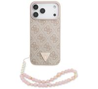 Etui Guess 4G Strap Triangle Logo MagSafe do iPhone 17 Pro Max ró?owy