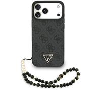 Étui Guess 4G Strap Triangle Logo MagSafe pour iPhone 17 Pro Max noir